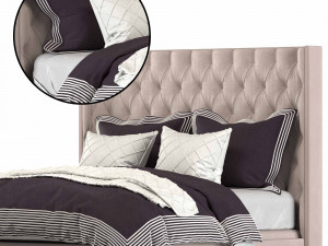 rh teen zadie tufted bed 3D मॉडल