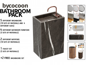 Bycocoon bathroom pack 3D Model
