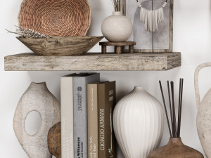 Decorative Set Rustic style Modello 3D