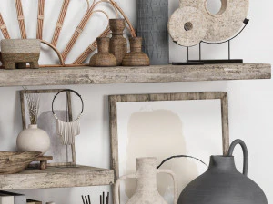 Decorative Set Rustic style 3D Model