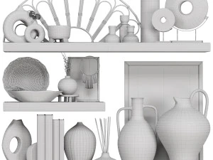 Decorative Set Rustic style 3D Model