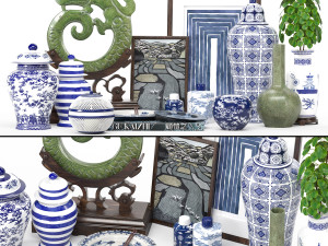 Decorative Set Chinese style 3Dモデル