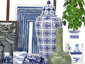 Decorative Set Chinese style 3D Model