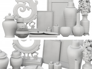Decorative Set Chinese style 3D Model