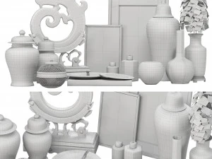 Decorative Set Chinese style 3D Model