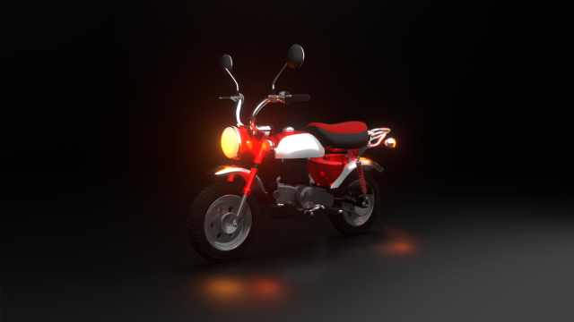 honda monkey z50 2009 Model 3D .c4d .max .obj .3ds .fbx .stl .blend