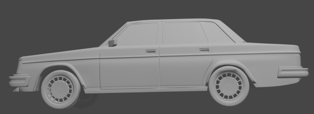 Volvo 240 3D Model .c4d .max .obj .3ds .fbx .stl .blend 