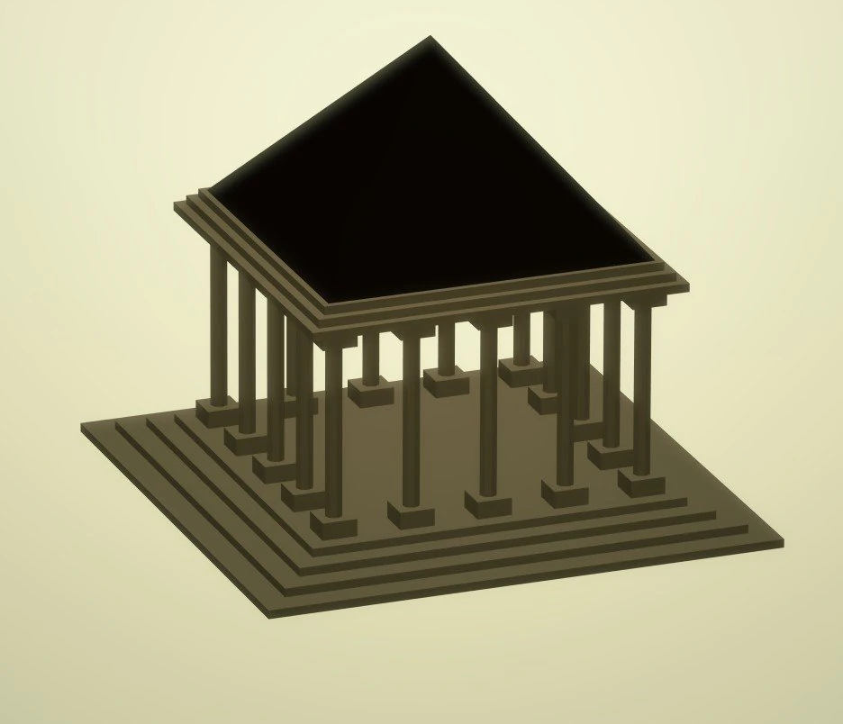 ancient greek temple 3D Print Model .c4d .max .obj .3ds .fbx .stl .blend 