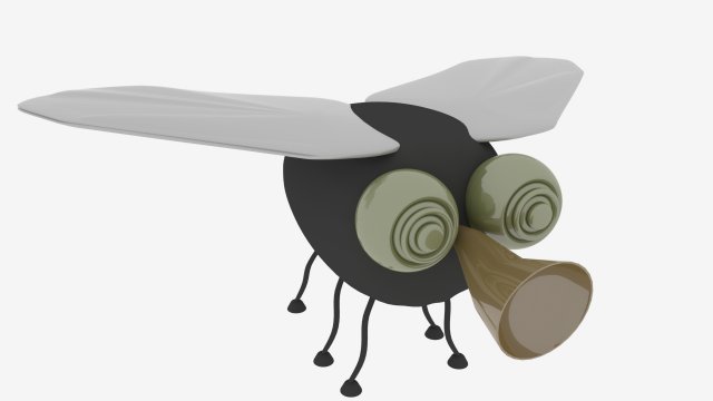 crazy fly 3Dモデル .c4d .max .obj .3ds .fbx .stl .blend 