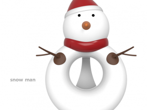 pool float ringsnow man Modelo 3D