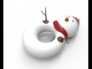 piscina flutuador an&eacute;ishomem de neve Modelo 3D