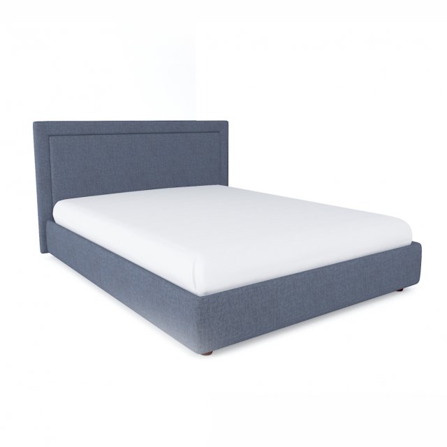 bed with a soft headboard 3D Model .c4d .max .obj .3ds .fbx .stl .blend 