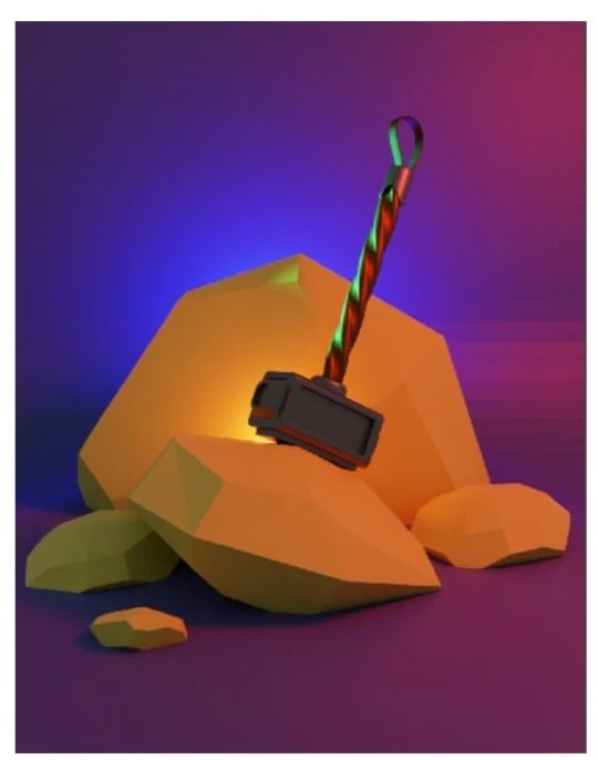 a hammer 3D Model .c4d .max .obj .3ds .fbx .stl .blend 