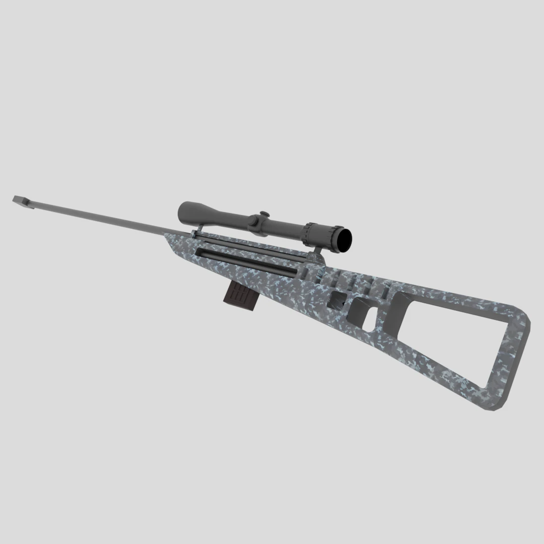sniper rifle 3d 3D Model .c4d .max .obj .3ds .fbx .stl .blend 