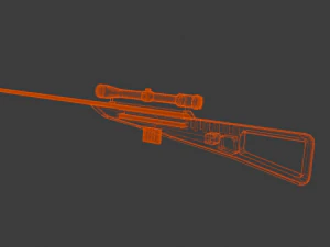 sniper rifle 3d 3D Model