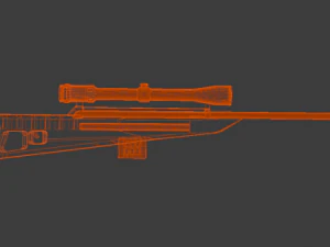 sniper rifle 3d 3D Model