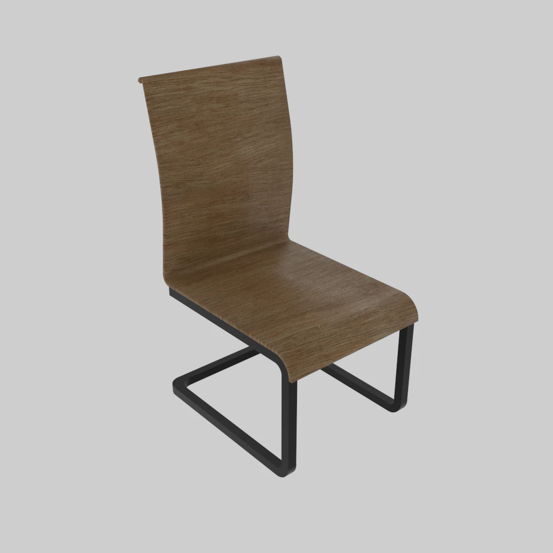 chair with a single leg 3D Model .c4d .max .obj .3ds .fbx .stl .blend