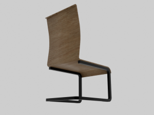 chair with a single leg 3D-Modell