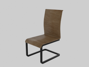 chair with a single leg 3D-Modell