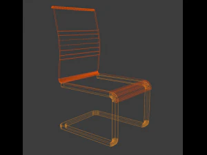 chair with a single leg 3D Model