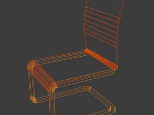 chair with a single leg 3D Model