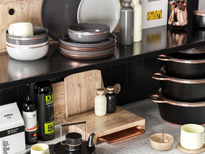 copper kitche set 3D Model