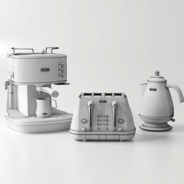 delonghi set of appliance 3D in 3DExport