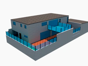 casa bifamiliare Modello 3D