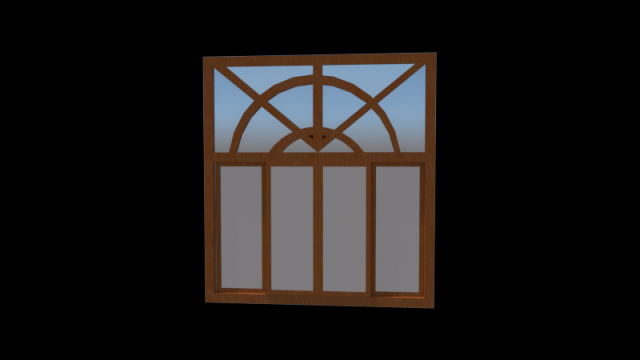 wood window Modelo 3D .c4d .max .obj .3ds .fbx .stl .blend 