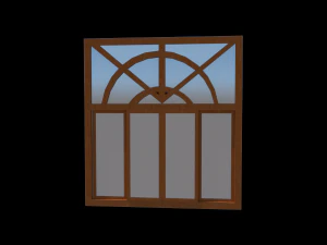 木の窓 3Dモデル