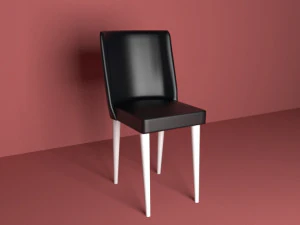 stijlvolle lederen stoel 3D Model