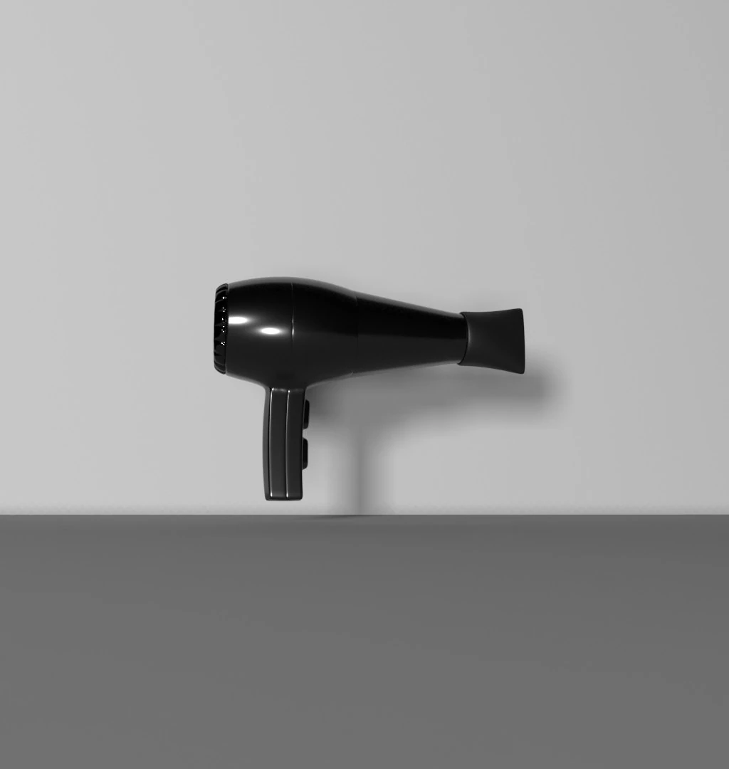 hair dryer 3D Model .c4d .max .obj .3ds .fbx .stl .blend 