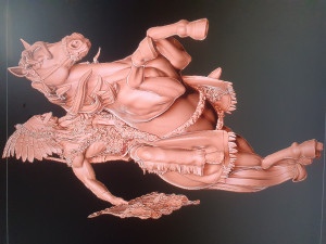 indian native american on horse Model Cetak 3D