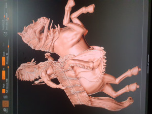 indian native american on horse Model Cetak 3D
