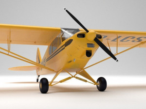 piper pa-18 supercub 3D 模型