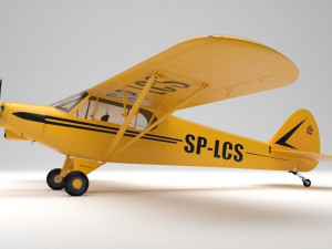 piper pa-18 supercub 3D 模型