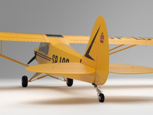 piper pa-18 supercub 3D 模型