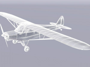 piper pa-18 supercub 3D 模型