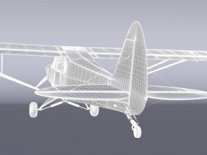 piper pa-18 supercub 3D 模型