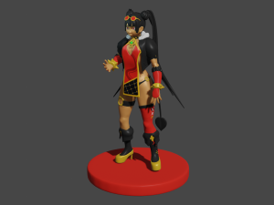 red girl 3D Model