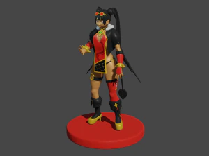 red girl 3D Model