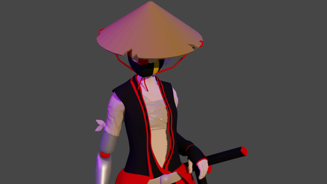 samurai 3D Модель .c4d .max .obj .3ds .fbx .stl .blend 