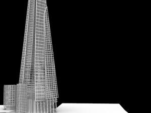 the shard in london city 3D 模型