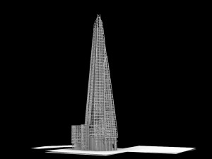 the shard in london city 3D 模型