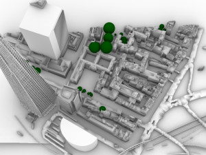 the shard in london city 3D 模型