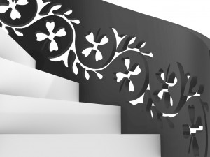 flower round stairs 3D 模型