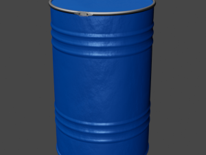 steel barrel with lid 3D Model