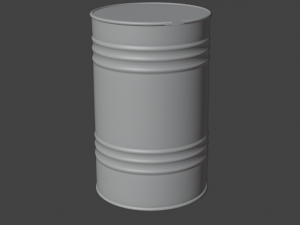 steel barrel with lid Modèle 3D