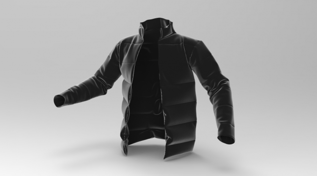 puffy leather jacket Model 3D .c4d .max .obj .3ds .fbx .stl .blend 