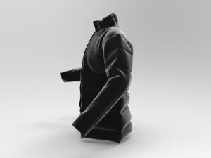 puffy leather jacket Model 3D